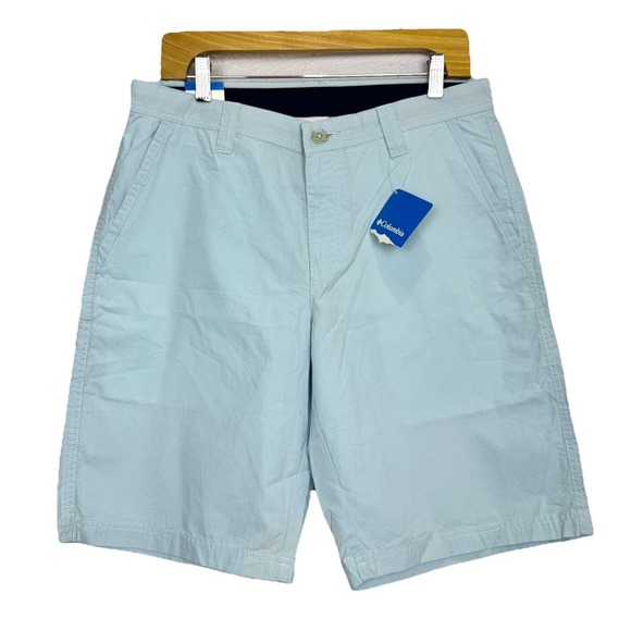 Columbia Other - Columbia Mens Washed Out 10" Chino Shorts Size 32 Light Blue Outdoor Preppy NWT
